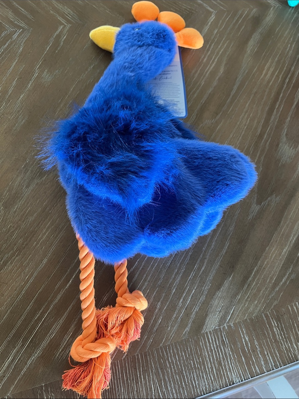 Blue Plush Rope Bird Toy for 🐶 dog